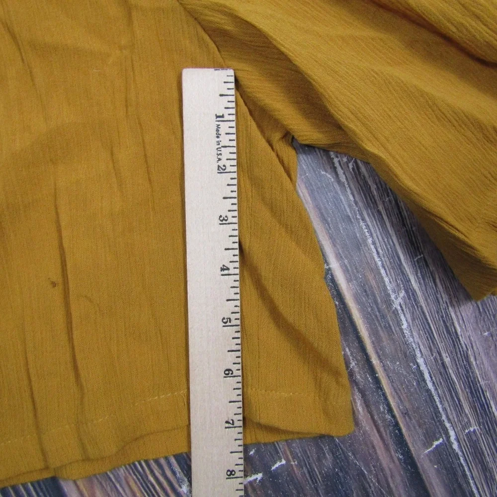 Ship 'N Shore Vintage Womens Large Yellow Culotte Shorts Gauze Pleated USA